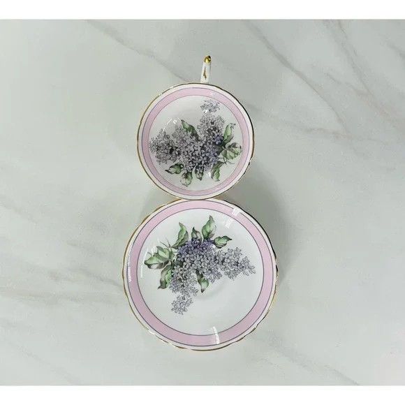 PARAGON Lilac Purple Pink Teacup & Saucer - Picture 5 of 9